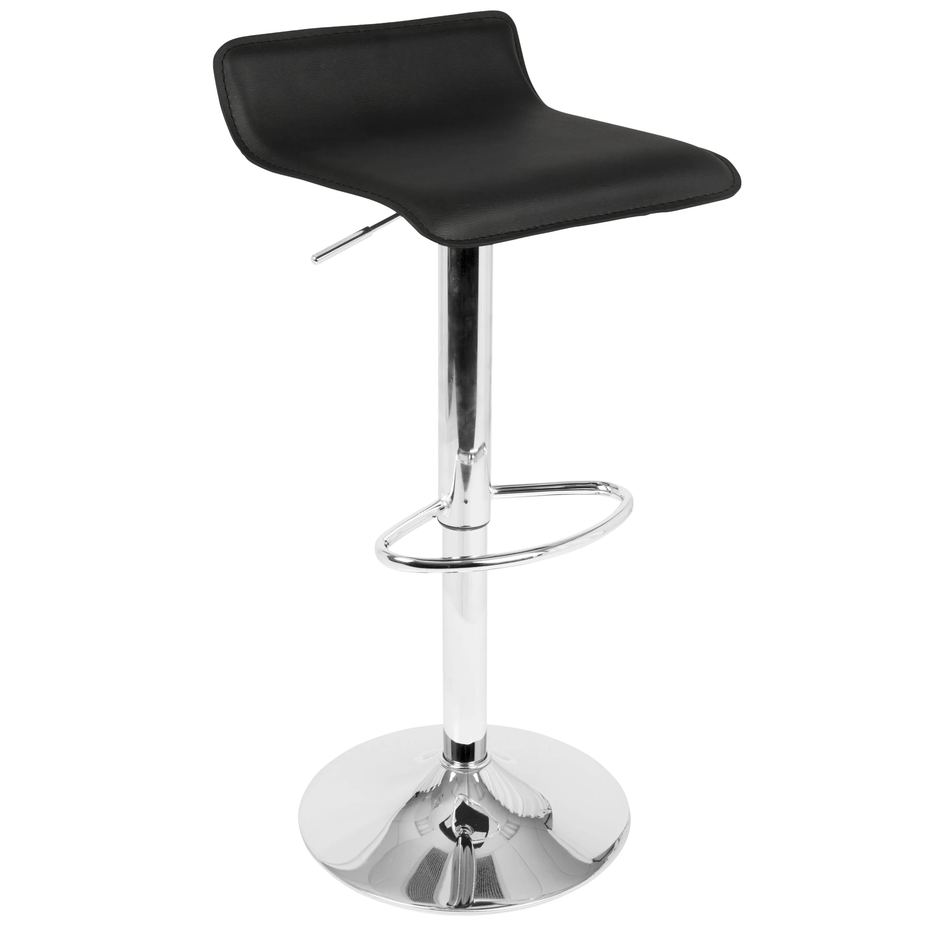 Ale - 3 Piece Bar Set Bistro Square Contemporary Adjustable Oval Footrest by Couch.com