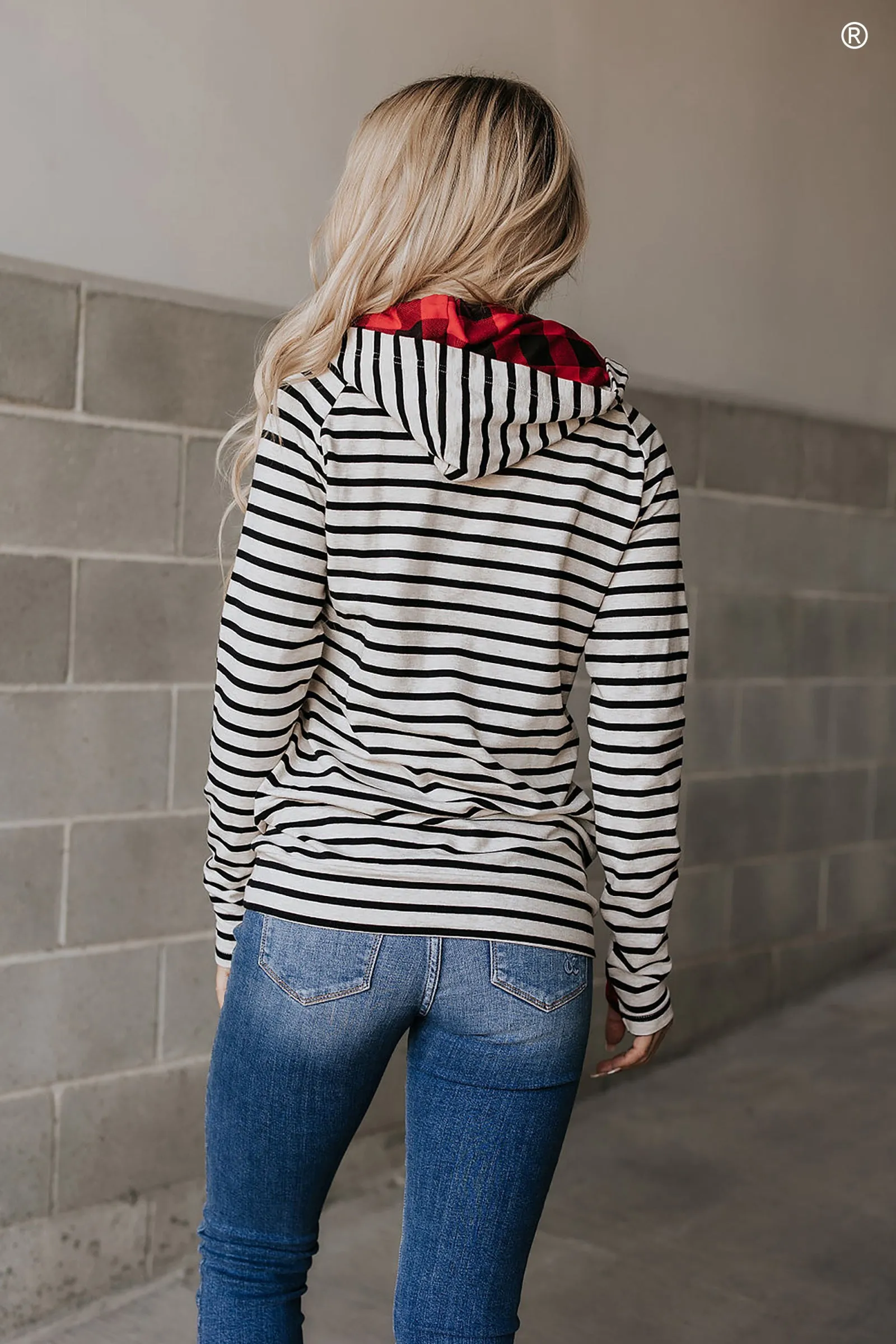 Ampersand Ave Ladies Feeling Festive Doublehood Sweatshirt
