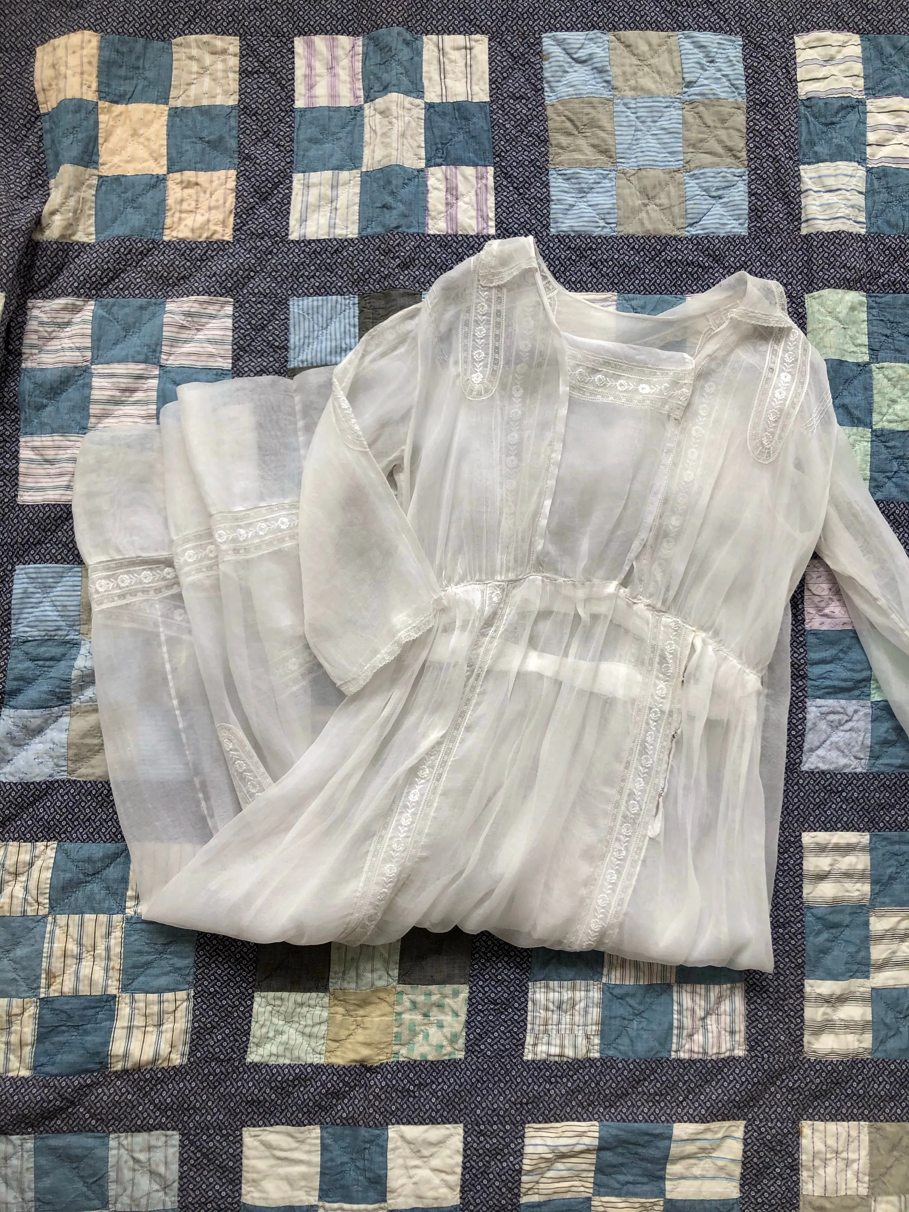 Antique Edwardian Cotton Voile Dress