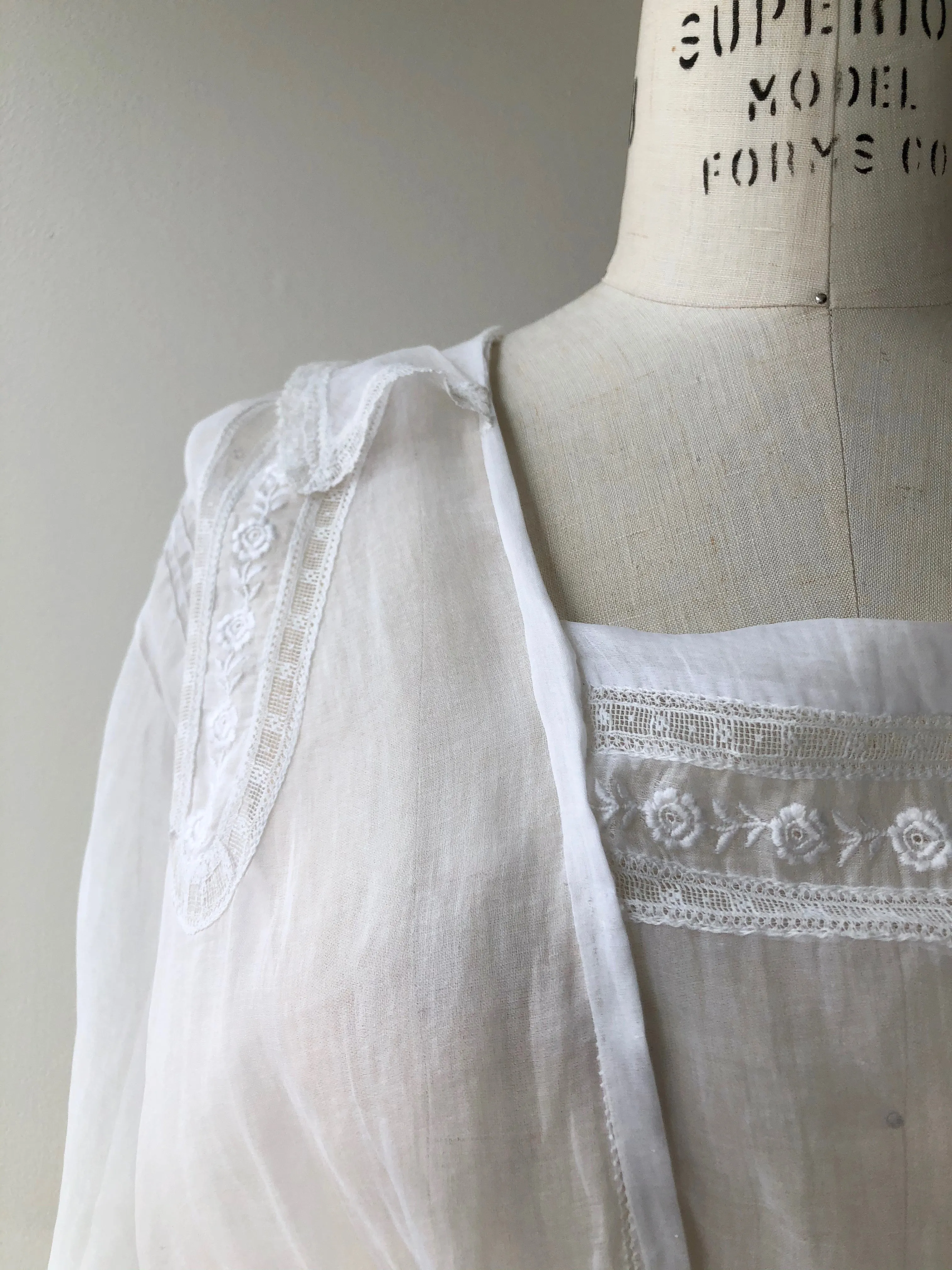 Antique Edwardian Cotton Voile Dress
