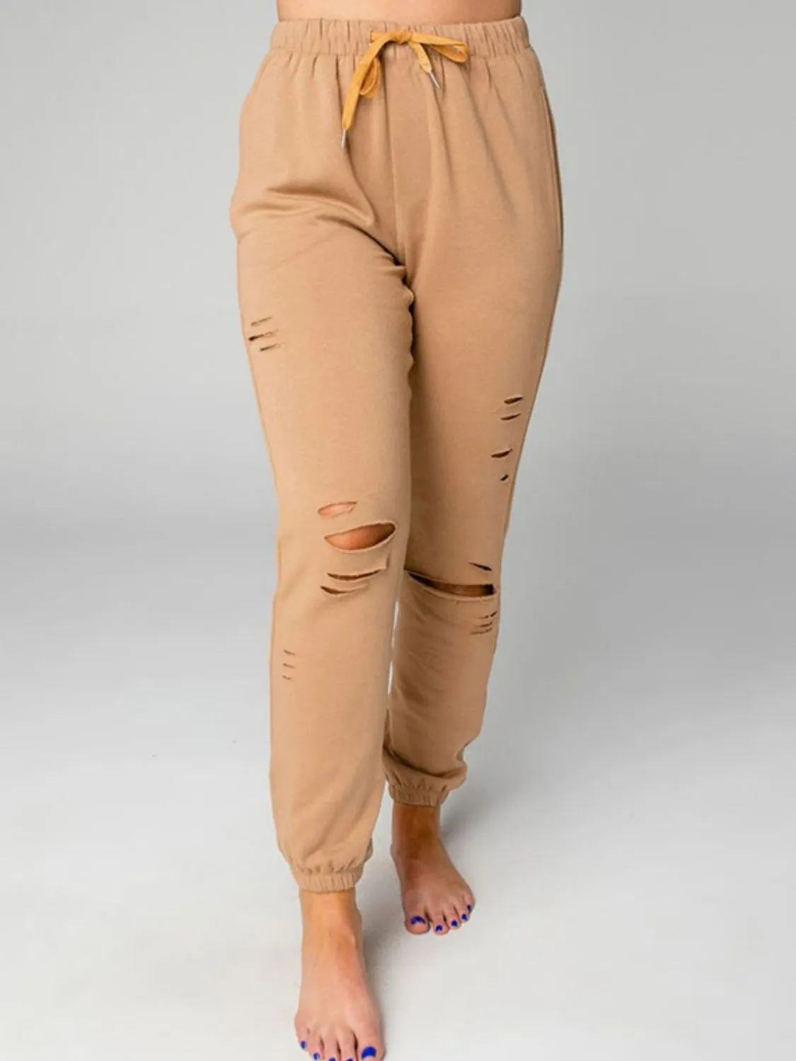 *APP EXCLUSIVE* Distressed Sweatshirt and Joggers Set