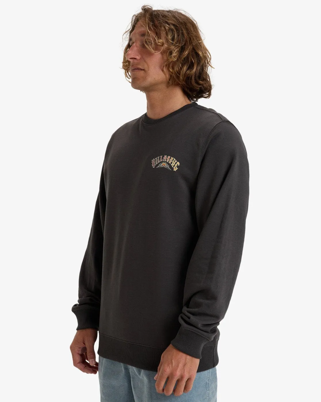 Billabong Men's Foundation Cr Pullover Sweatshirt Raven EBYSF00162_RAV