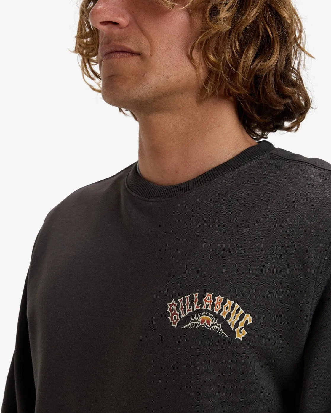 Billabong Men's Foundation Cr Pullover Sweatshirt Raven EBYSF00162_RAV