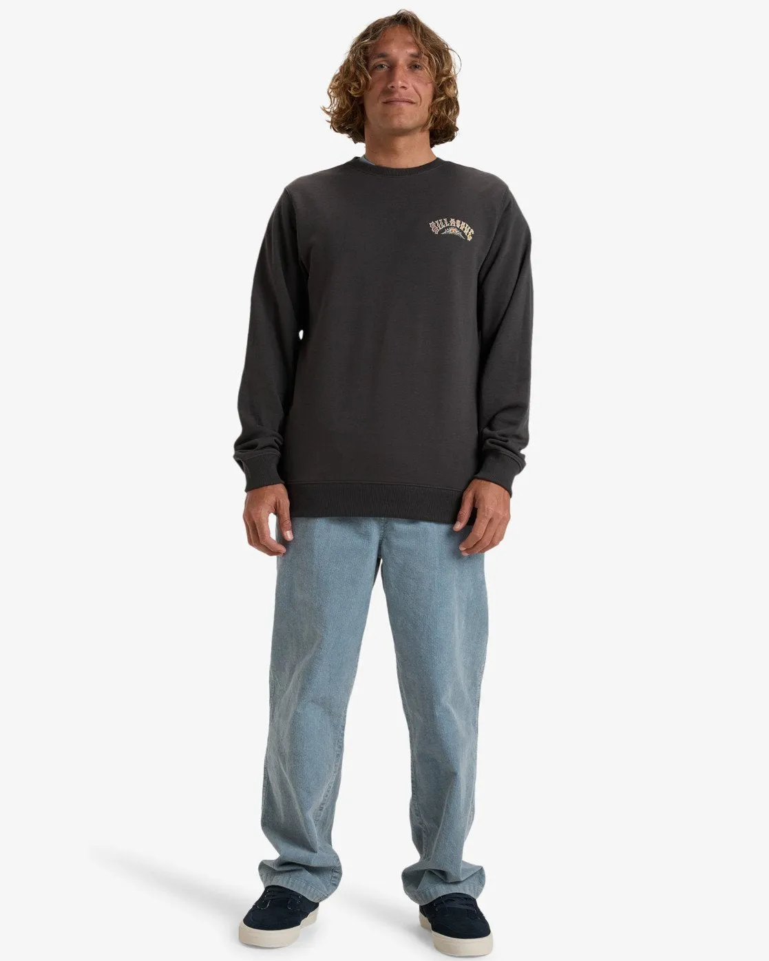 Billabong Men's Foundation Cr Pullover Sweatshirt Raven EBYSF00162_RAV