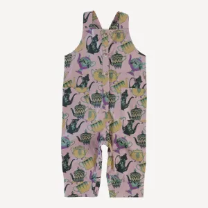 button pocket overall | mauve teapots | organic cotton woven