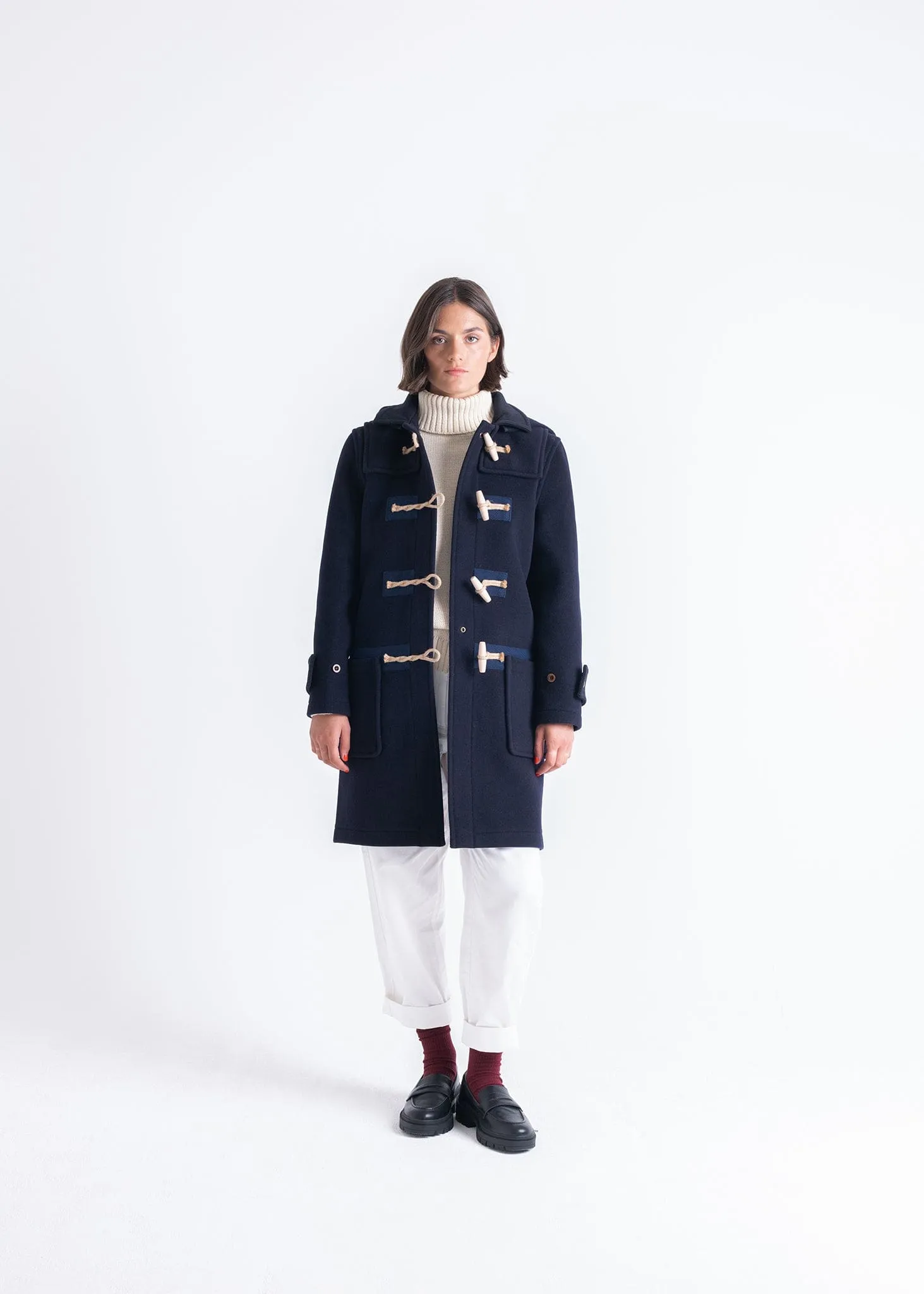 Collared Alison Duffle Coat Navy