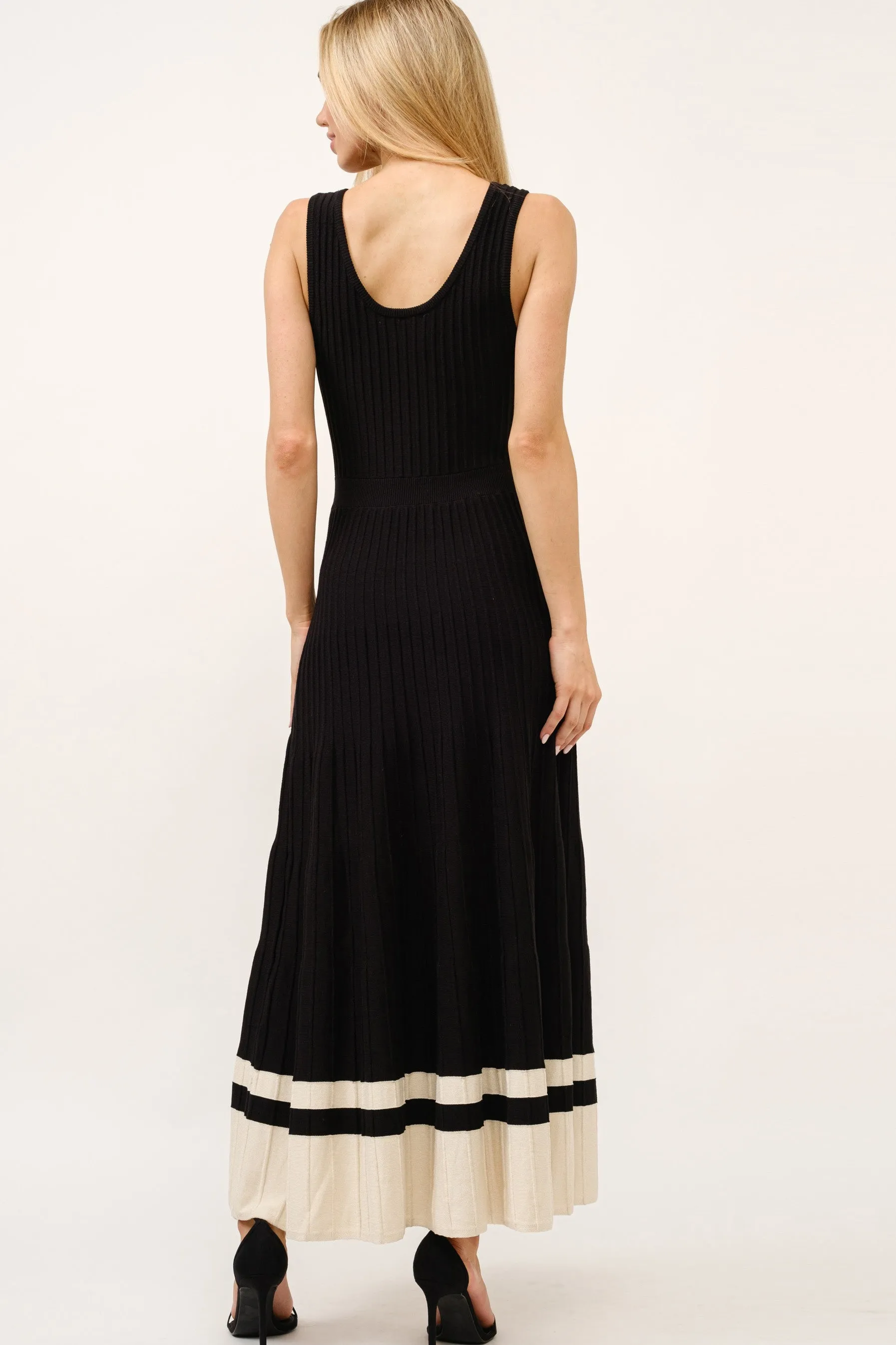 Contrast Knit Dress