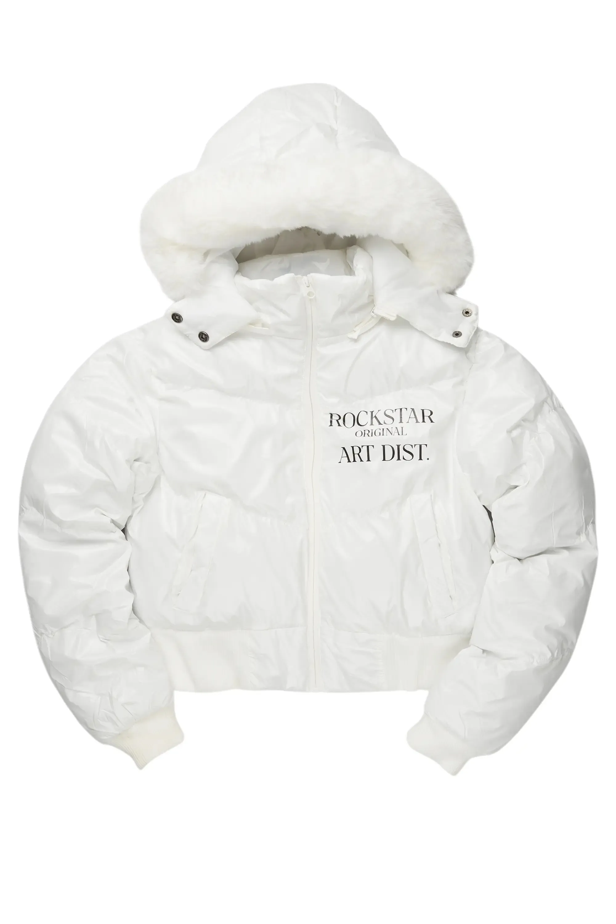 Destina White Puffer Jacket