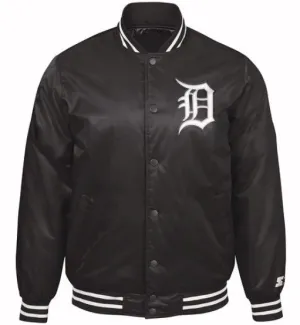 Exclusive: Authentic Starter Detroit Tigers MLB satin  jacket - Black/White