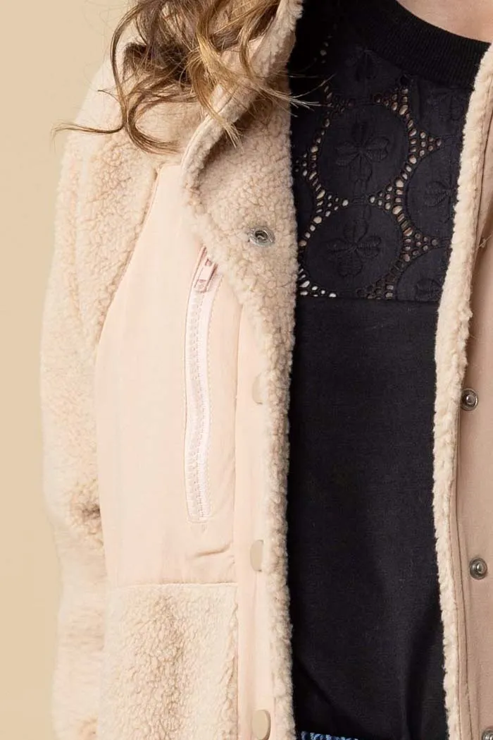 Frankie Sherpa Jacket Beige