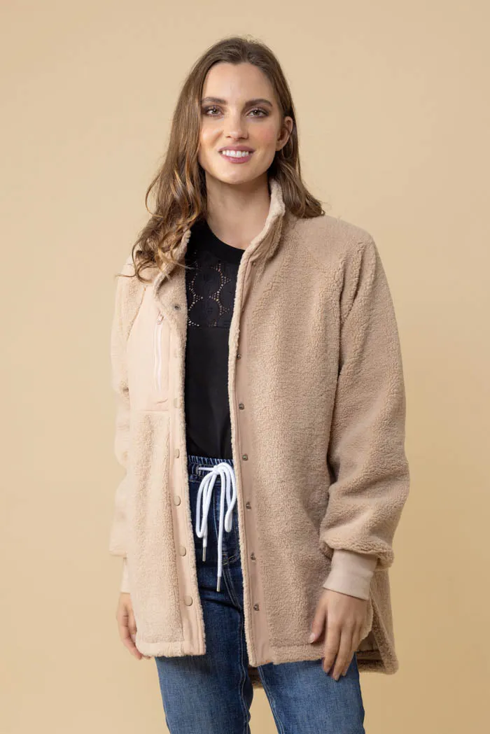 Frankie Sherpa Jacket Beige