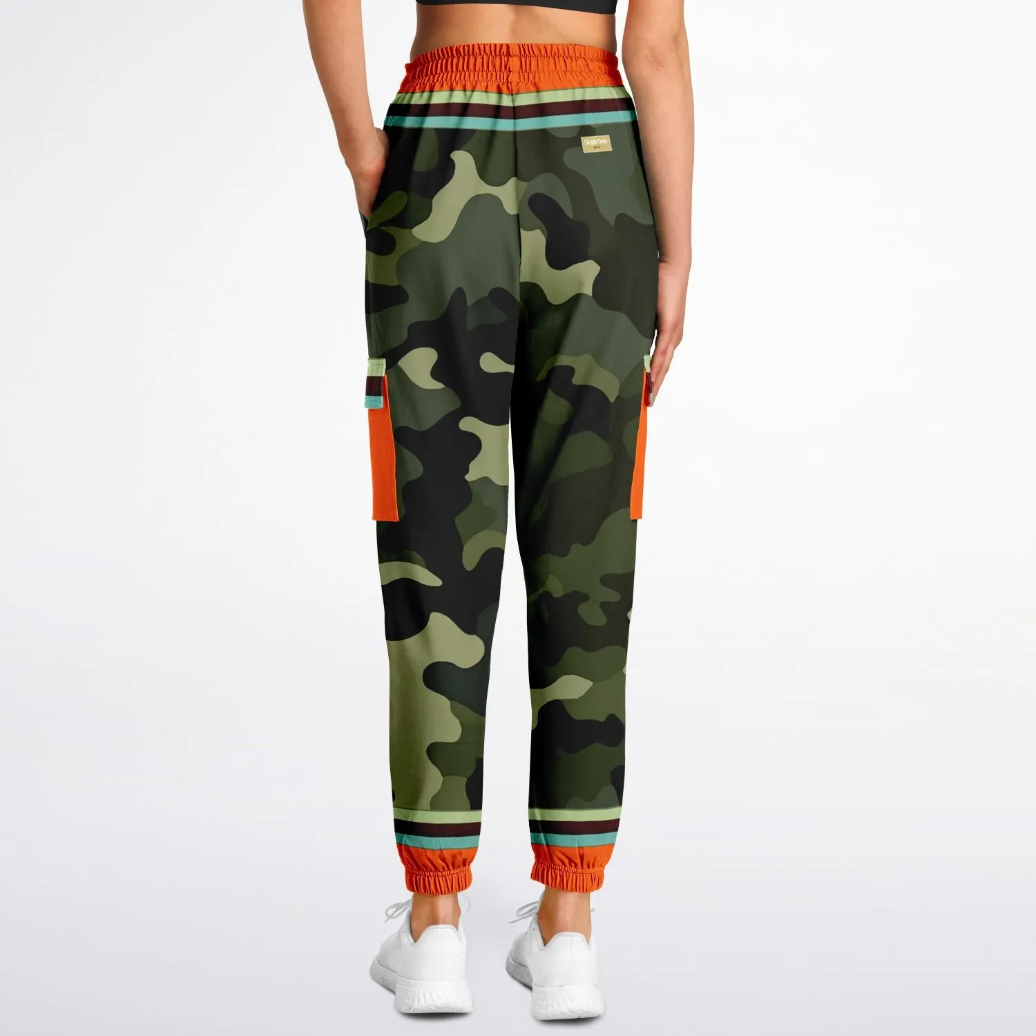 Government Issued Green Camo Eco-Poly Unisex Cargo Joggers