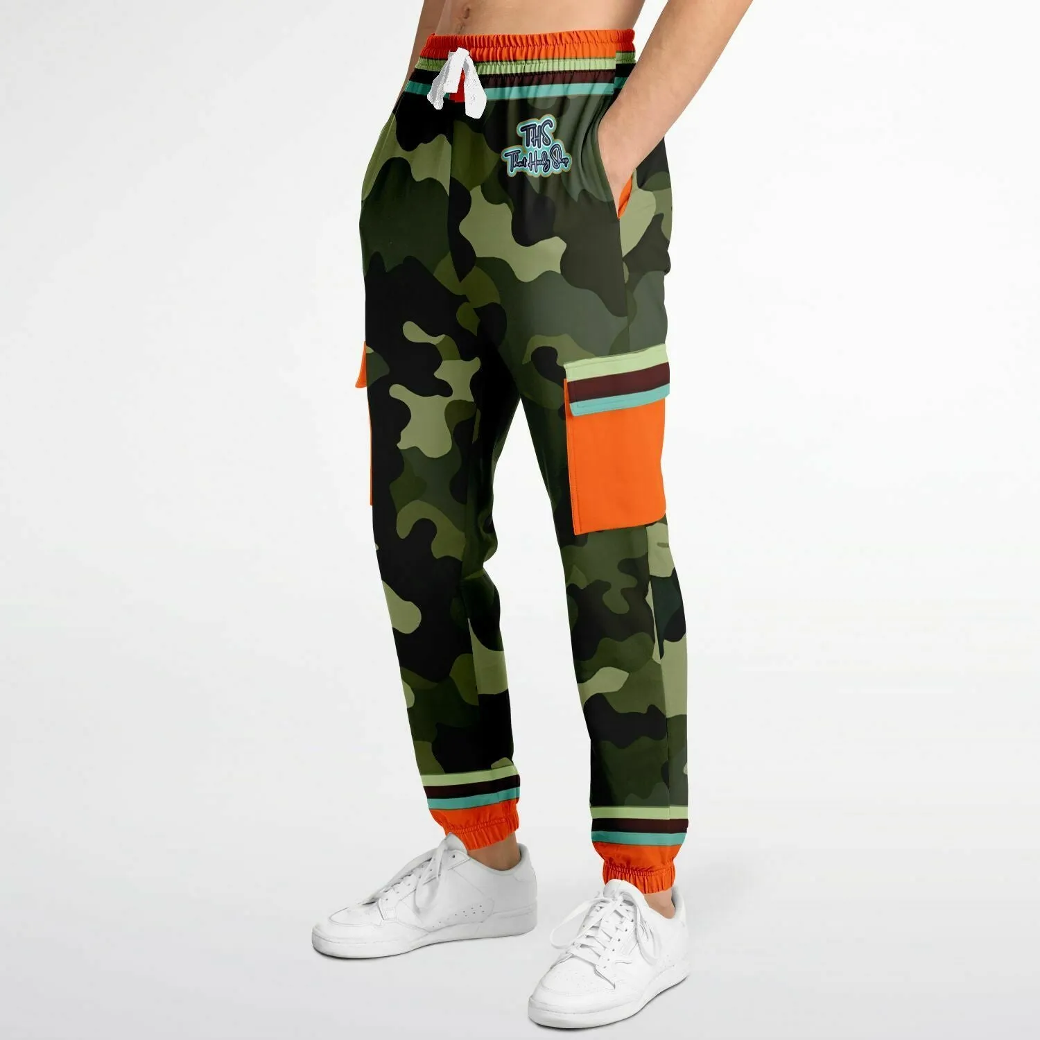 Government Issued Green Camo Eco-Poly Unisex Cargo Joggers