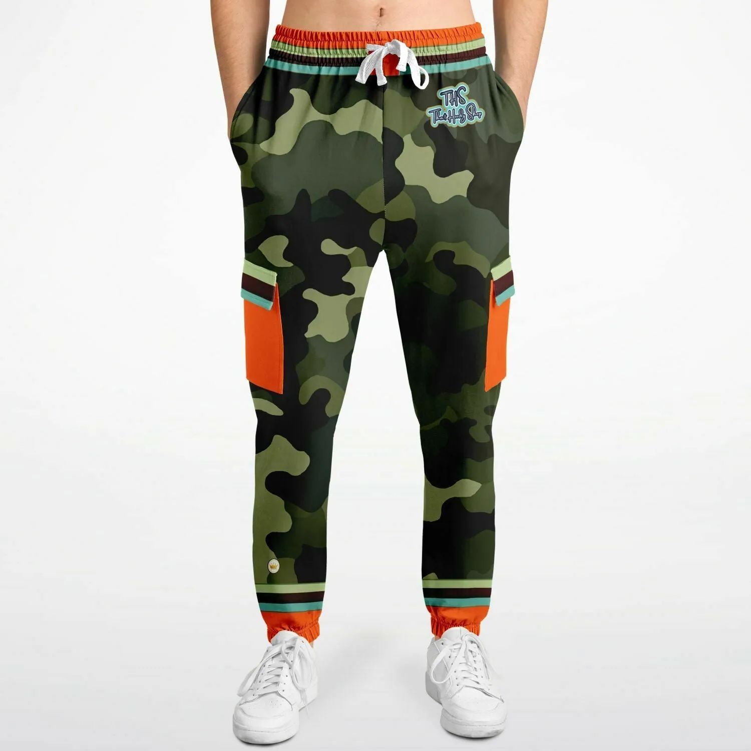 Government Issued Green Camo Eco-Poly Unisex Cargo Joggers