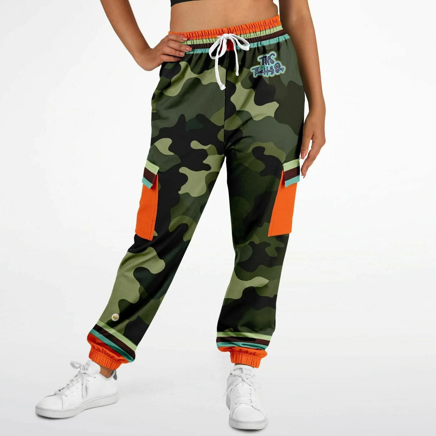 Government Issued Green Camo Eco-Poly Unisex Cargo Joggers