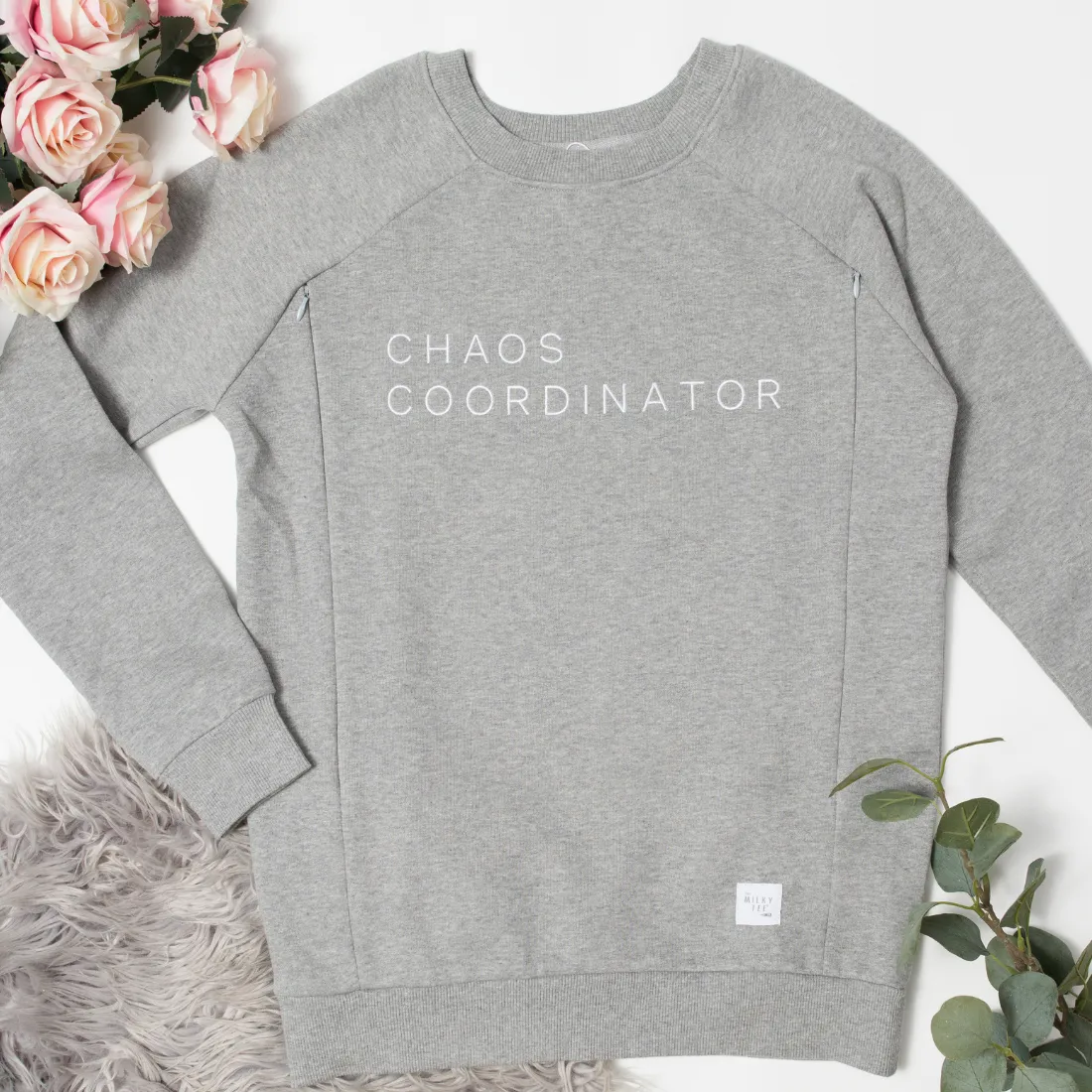 Grey CHAOS COORDINATOR Breastfeeding Sweatshirt
