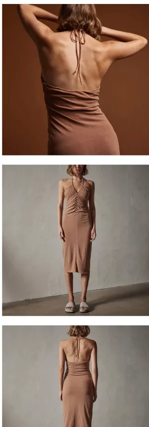 James Perse Recycled Cotton Halter Dress