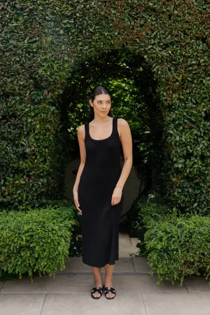 Joey Dress Black Rib