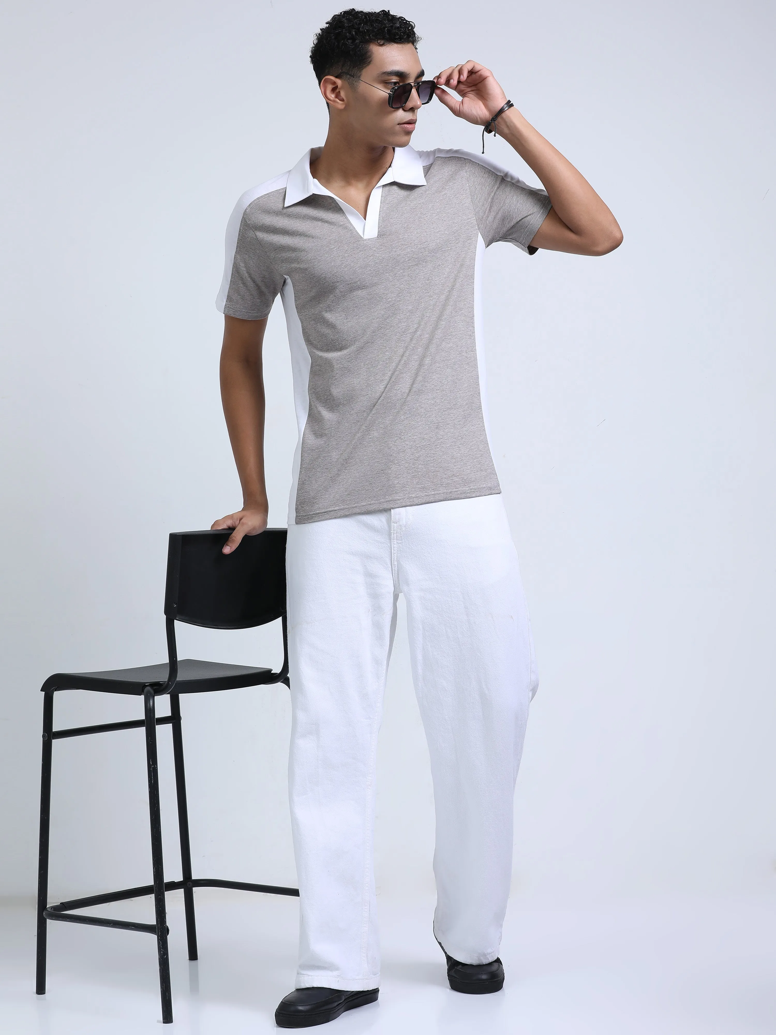 Men's rPET & Recycled Cotton Contrast Polo