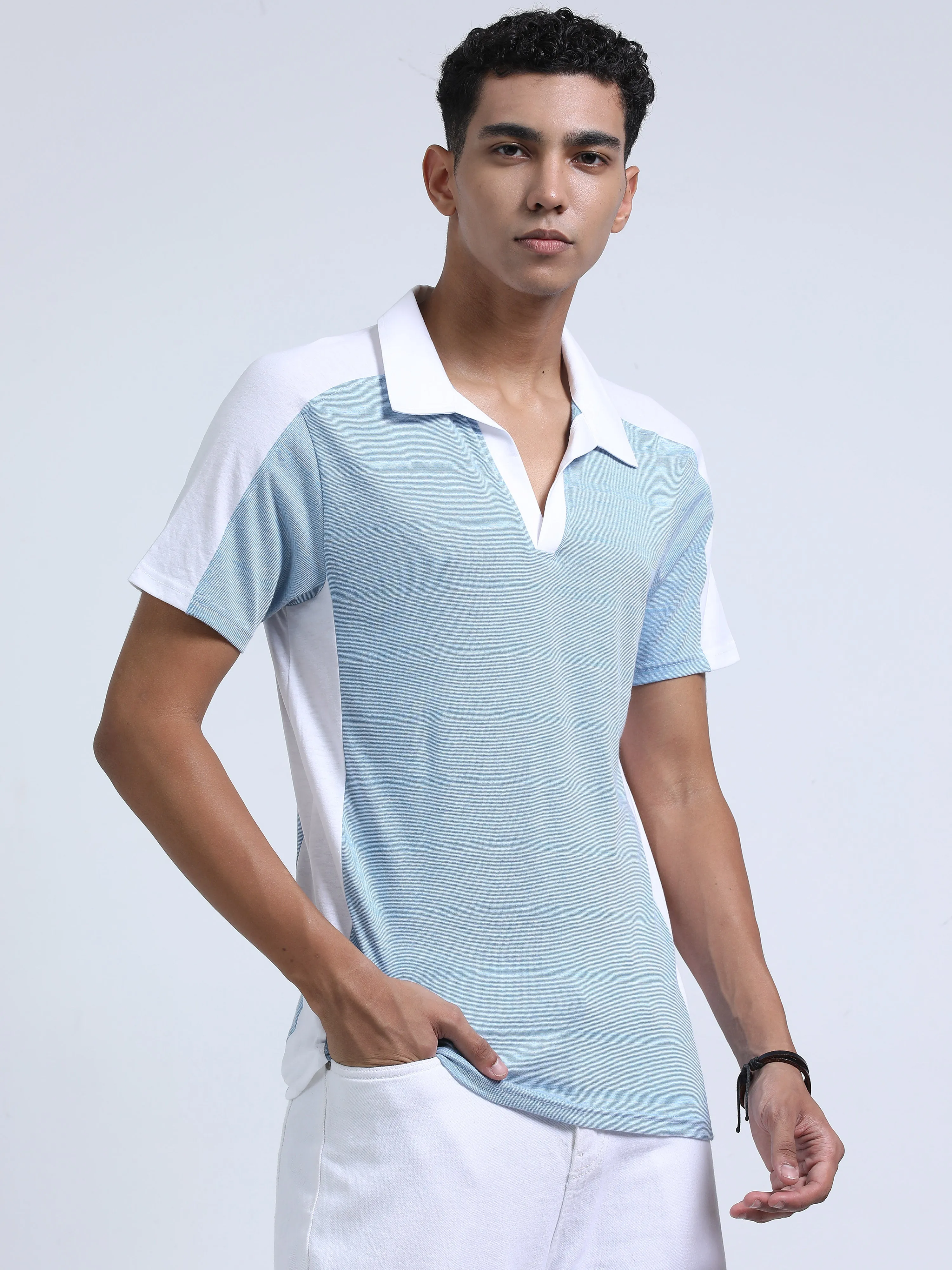 Men's rPET & Recycled Cotton Contrast Polo
