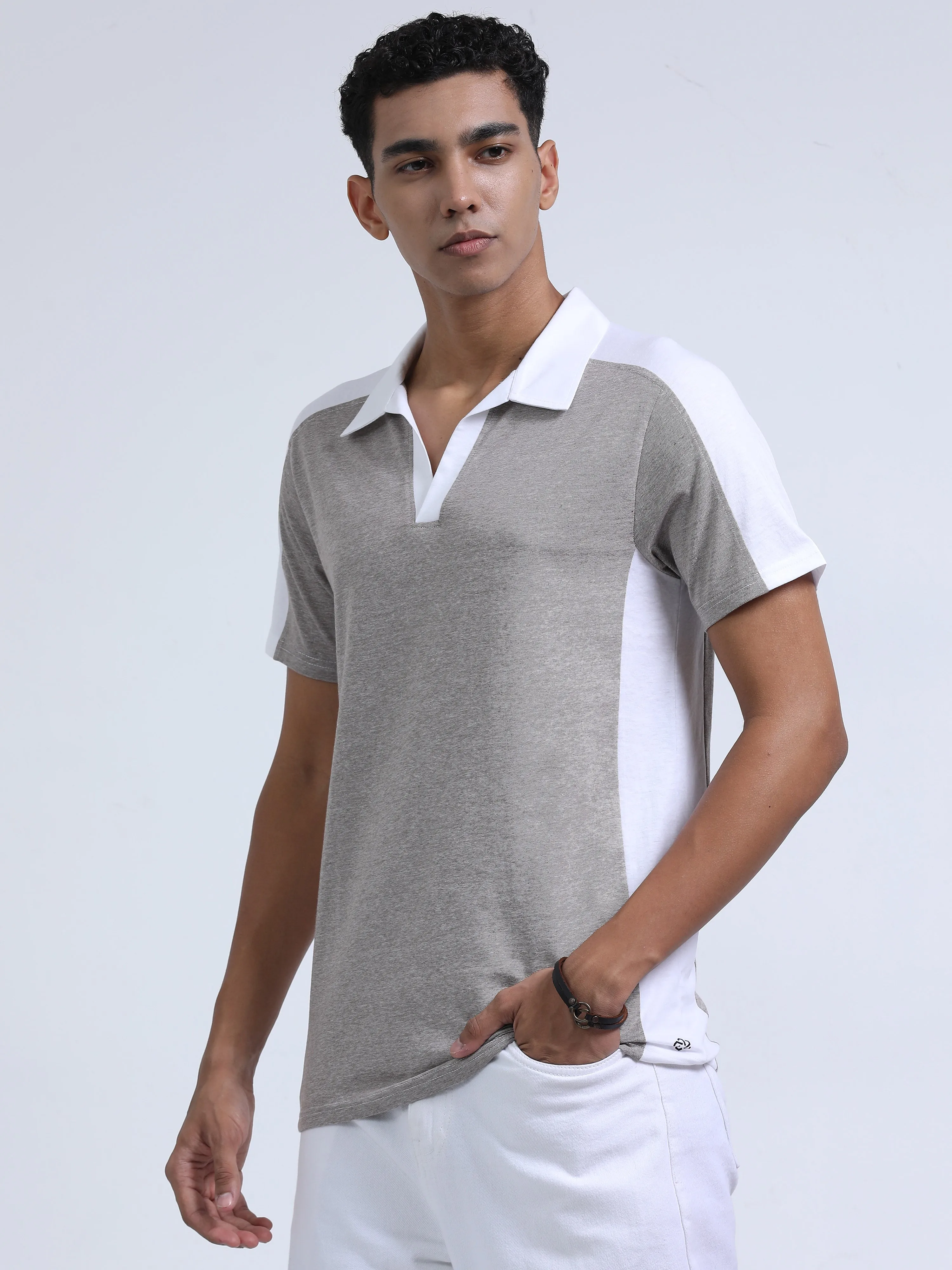 Men's rPET & Recycled Cotton Contrast Polo
