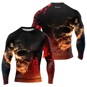 Michael Myers Evil Goes To Hell Men's Long Sleeve Rash Guard