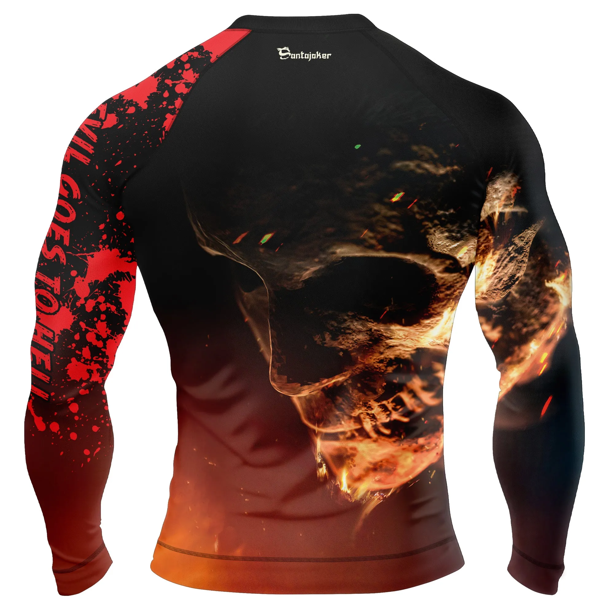 Michael Myers Evil Goes To Hell Men's Long Sleeve Rash Guard