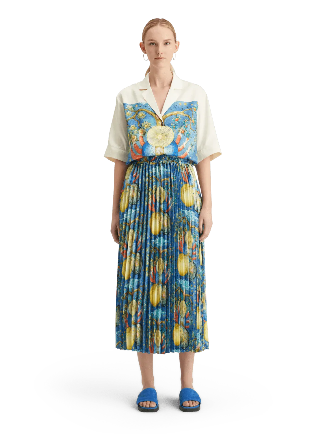 Pleated Printed Skirt | Embassy Tree