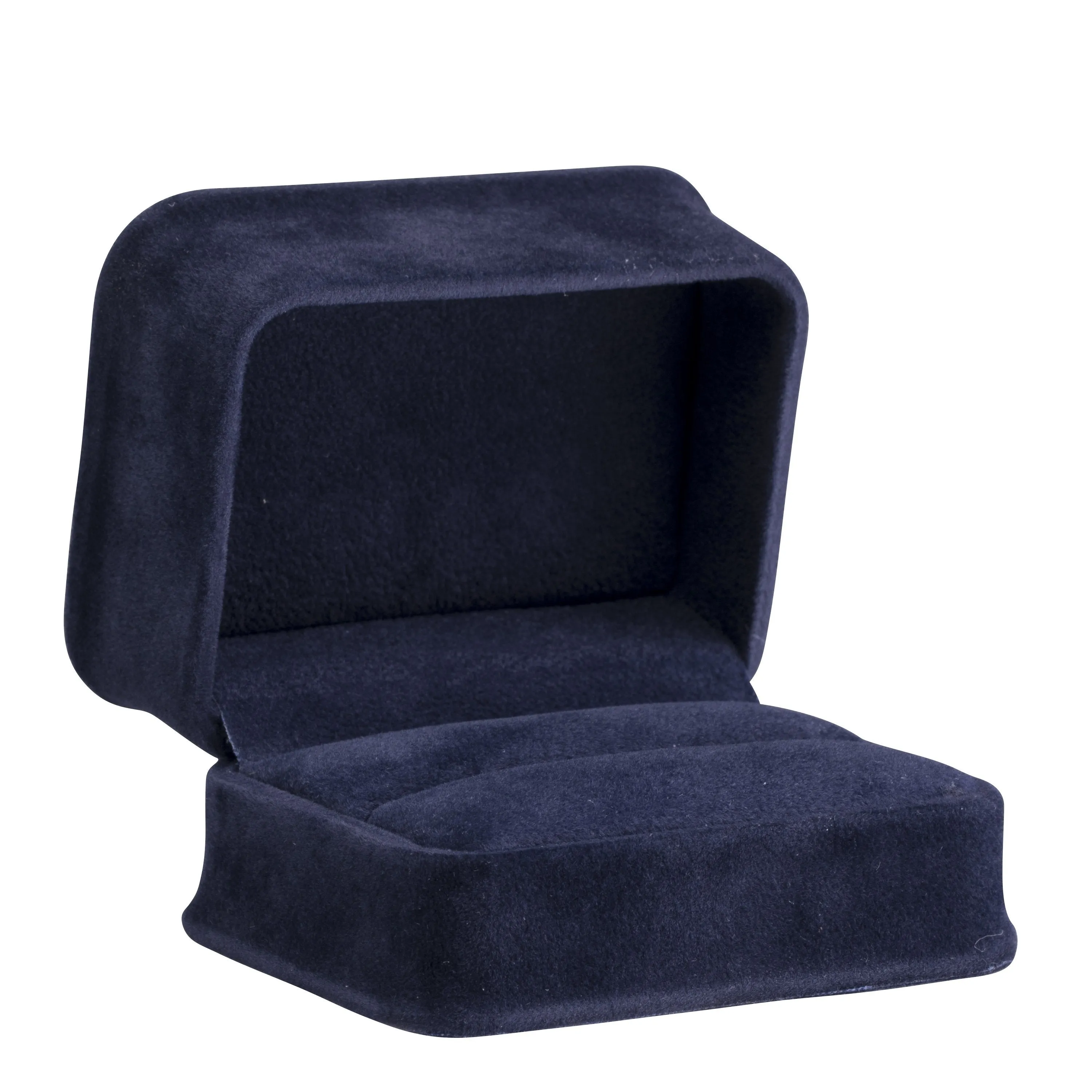 Rich Suede Double Ring Box, Ornate Collection