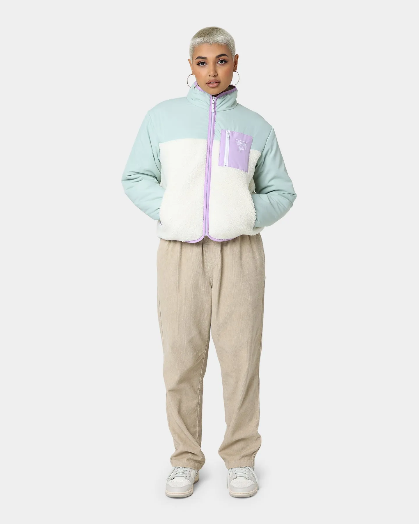 Stussy Women's Fairway Sherpa Jacket Sage