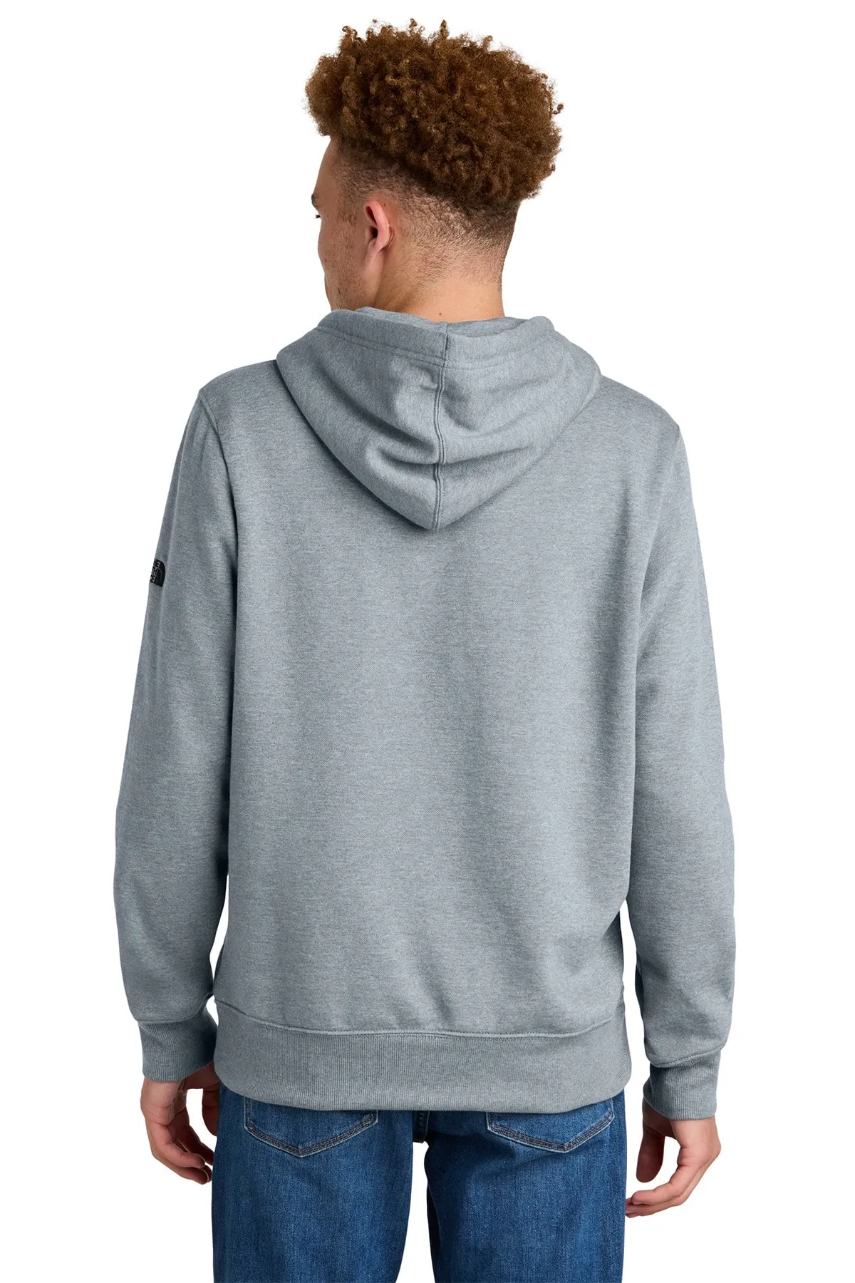 The North Face Sleeve Logo Pullover Custom Hoodies, Light Grey Heather