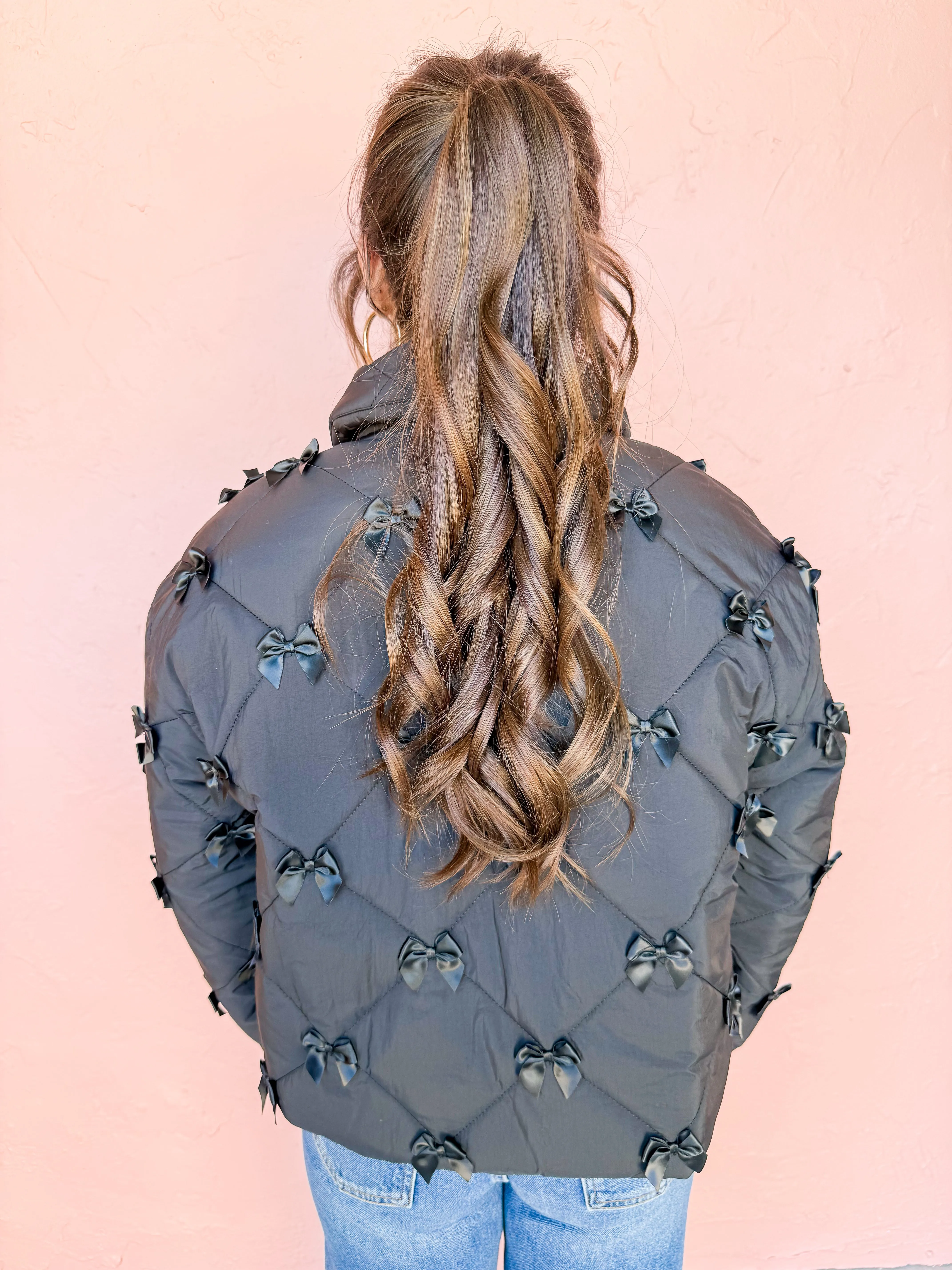 Truly Darling Quilted Bow Jacket