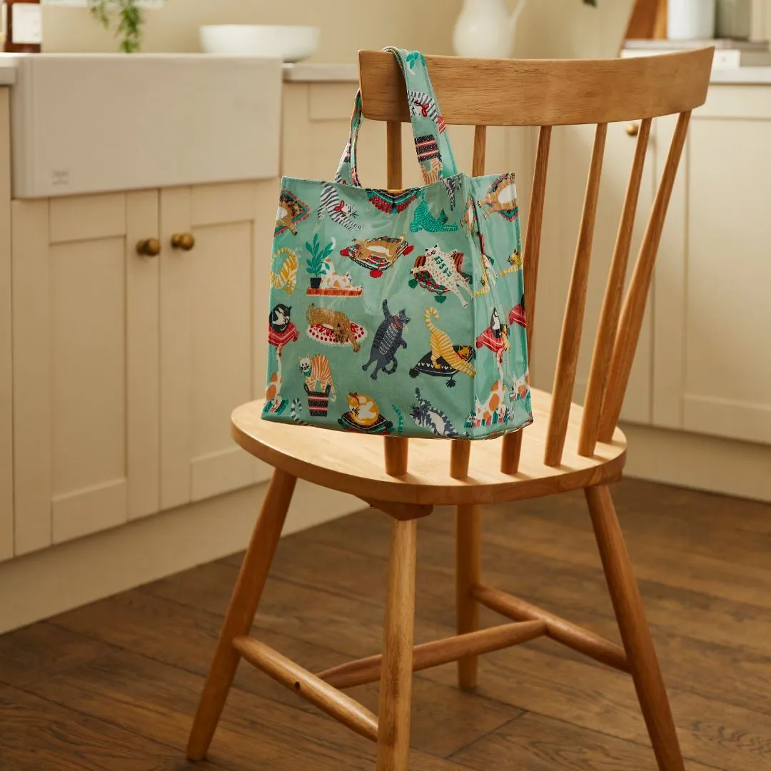 Ulster Weavers Small Biodegradable PVC Shopper Bags - Kitty Cat (Blue)
