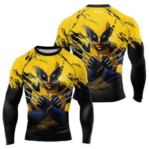 Yellow Wolverine Men's Long Sleeve Rash Guard