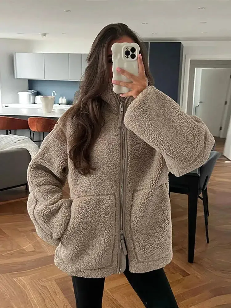 Zephyrine – Sherpa texture – Autumn jacket
