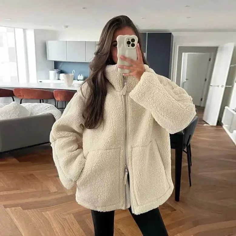 Zephyrine – Sherpa texture – Autumn jacket