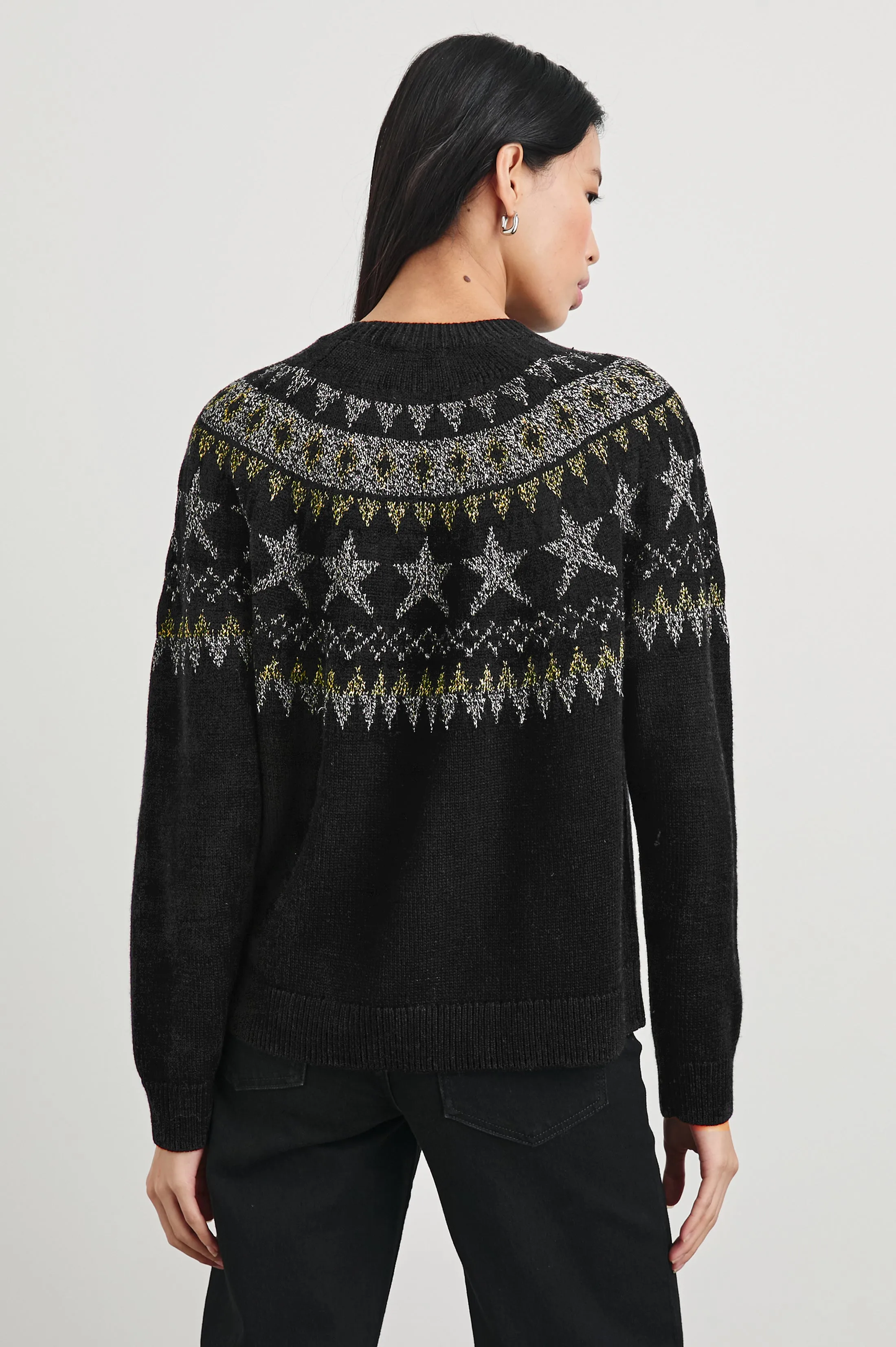 ZOEY SWEATER - METALLIC FAIR ISLE